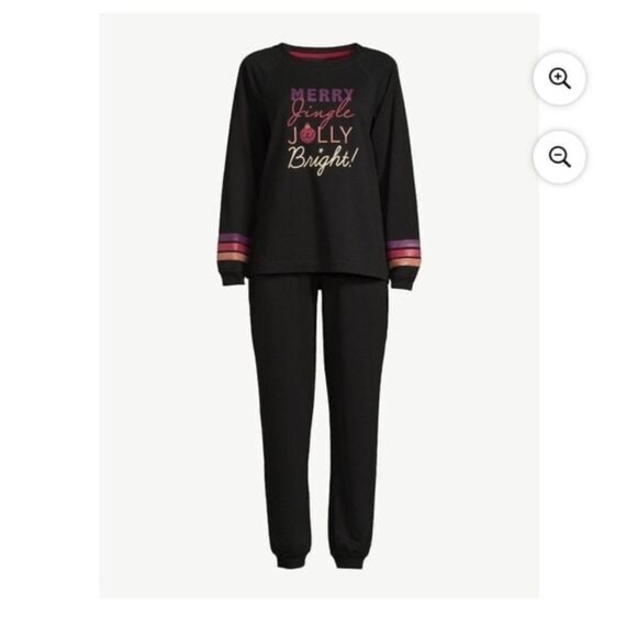 Other - Womens French Terry Holiday Pajama Set || Small